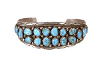 Navajo Turquoise Cuff Bracelet By Anita Whitegoat