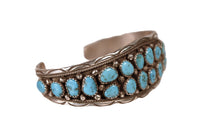 Navajo Turquoise Cuff Bracelet By Anita Whitegoat