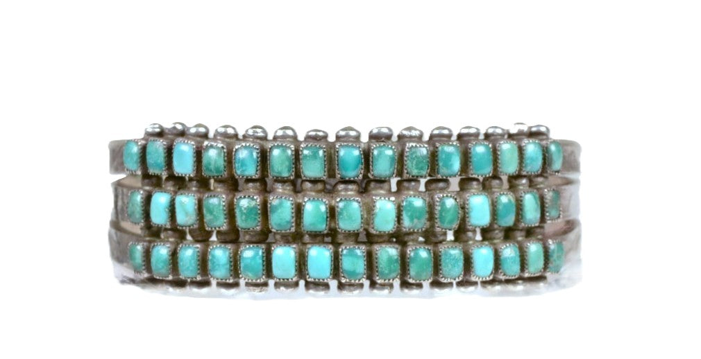 Vintage Navajo Three Row Cuff Bracelet
