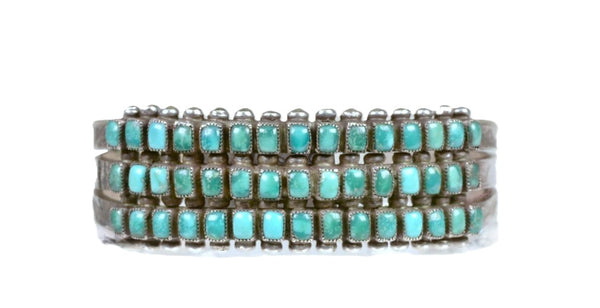 Vintage Navajo Three Row Cuff Bracelet