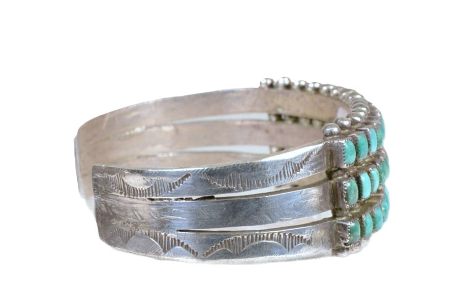 Vintage Navajo Three Row Cuff Bracelet