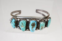 Navajo Sterling Silver and Turquoise Cuff Bracelet