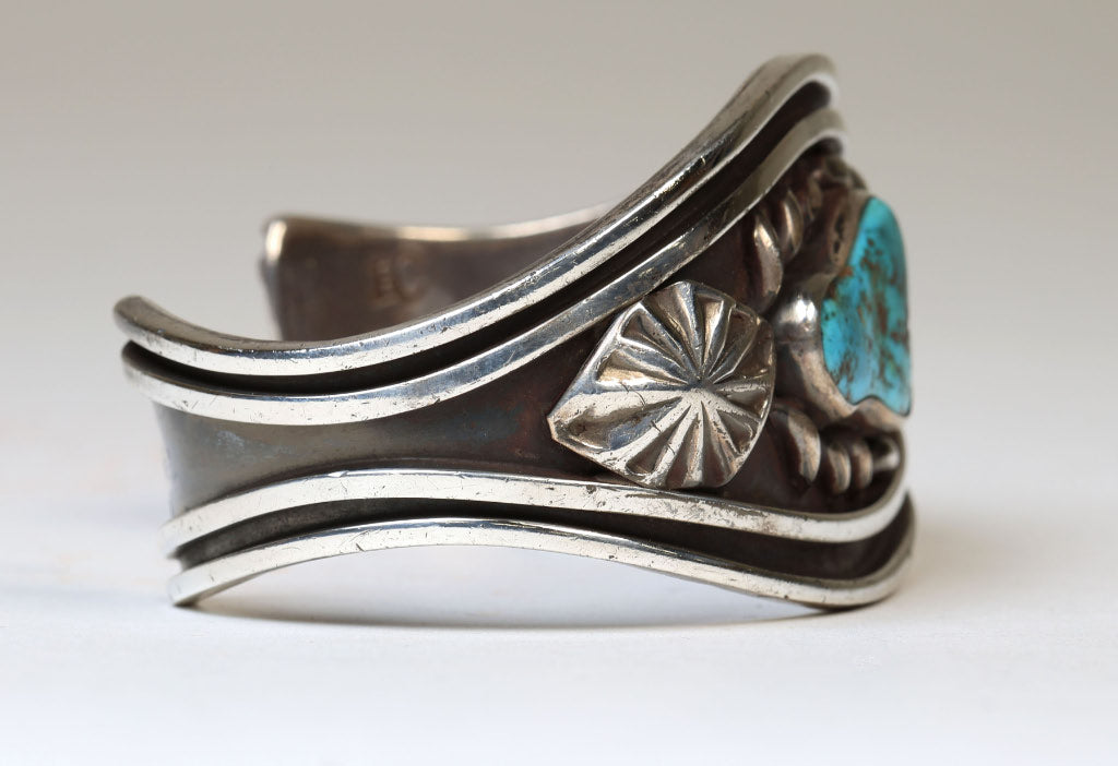 Navajo Cuff Bracelet, Hallmarked: HC by Hyson Craig