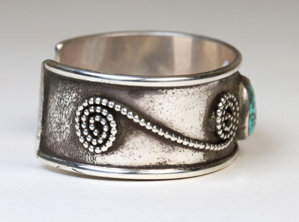 Navajo Sterling Silver and Turquoise Cuff Bracelet