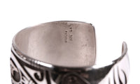 Hopi Pueblo Sterling Silver & 14k Gold Cuff Bracelet