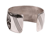 Hopi Pueblo Sterling Silver & 14k Gold Cuff Bracelet