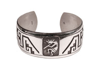 Hopi Pueblo Sterling Silver Overlay Cuff Bracelet By Nathan Fred Sr