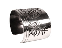 Hopi Pueblo Sterling Silver Overlay Cuff Bracelets By Victor Coochwytewa