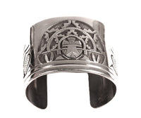 Hopi Pueblo Sterling Silver Overlay Cuff Bracelets By Victor Coochwytewa