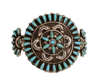 Zuni Cluster Style Cuff Bracelet By Don and Viola Eriacho