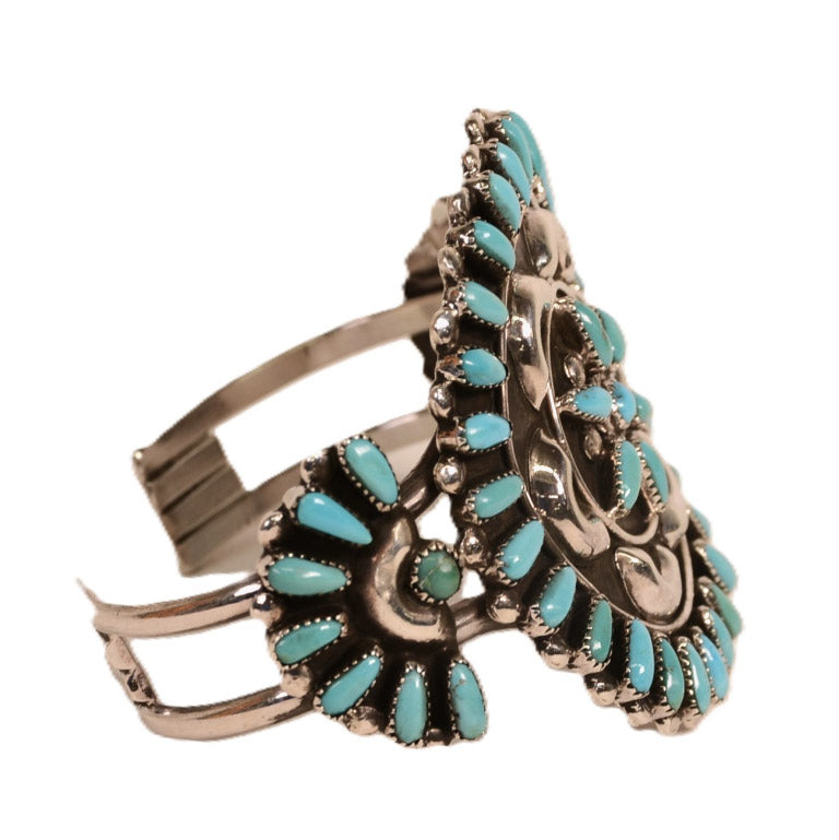 Zuni Cluster Style Cuff Bracelet By Don and Viola Eriacho