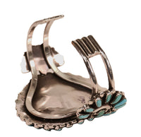 Zuni Cluster Style Cuff Bracelet By Don and Viola Eriacho