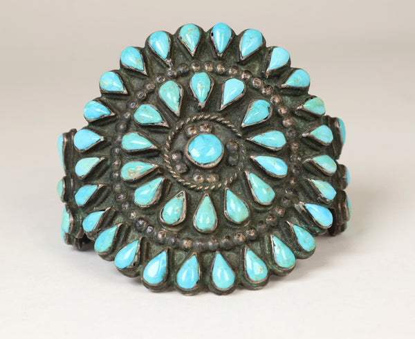 Zuni Teardrop Turquoise Bracelet
