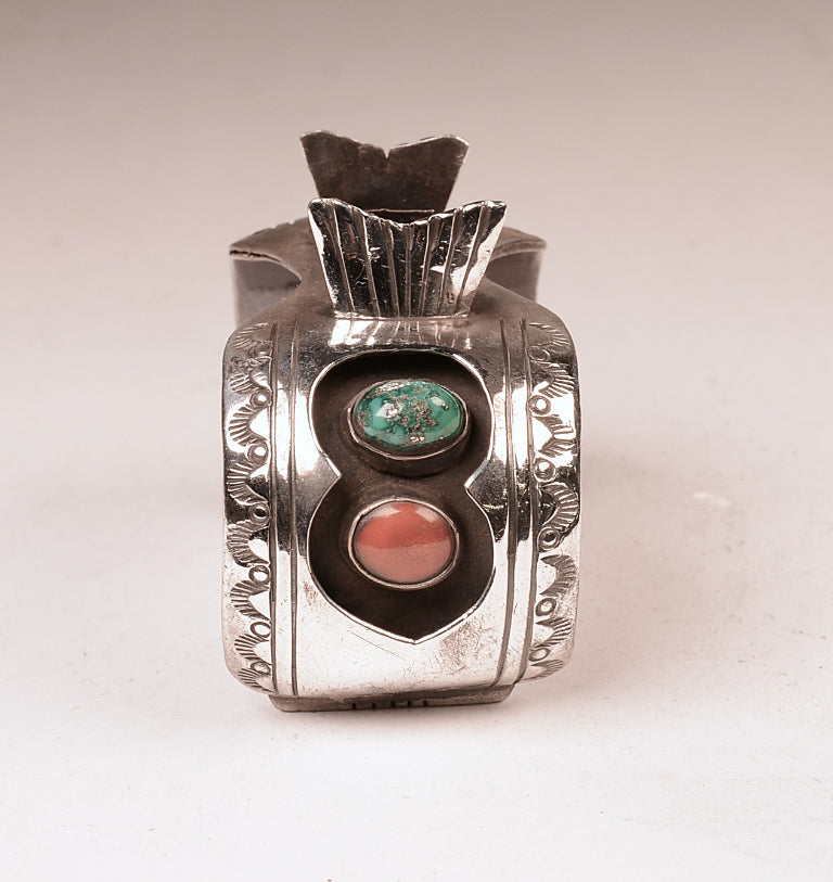 Navajo Sterling Silver Watch Bracelet