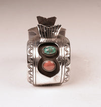 Navajo Sterling Silver Watch Bracelet