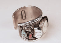 Navajo Sterling Silver Watch Bracelet By Rodania