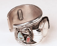 Navajo Sterling Silver Watch Bracelet By Rodania