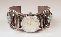 Navajo Sterling Silver Watch Bracelet By Rodania