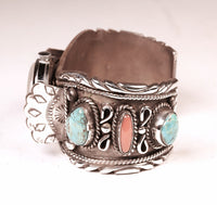 Navajo Sterling Silver Watch Bracelet By Rodania