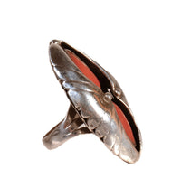 Navajo Sterling Silver Coral Ring