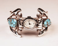 Navajo Sterling Silver Lucerne  Wristwatch