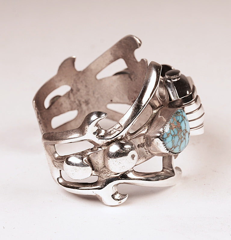 Navajo Sterling Silver Lucerne  Wristwatch