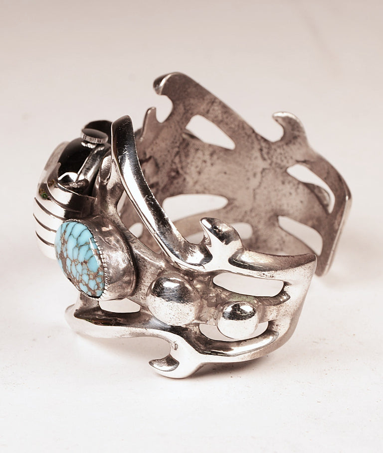 Navajo Sterling Silver Lucerne  Wristwatch