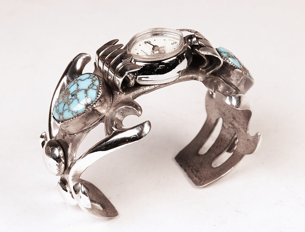 Navajo Sterling Silver Lucerne  Wristwatch