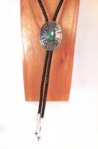 Navajo Sterling Silver Bolo Tie By Tom Billy
