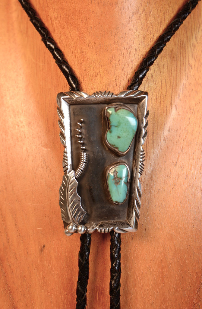 Navajo Bolo Tie By R. Platero