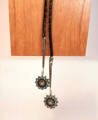 Zuni Pueblo Bolo Tie - Beveled Inlay