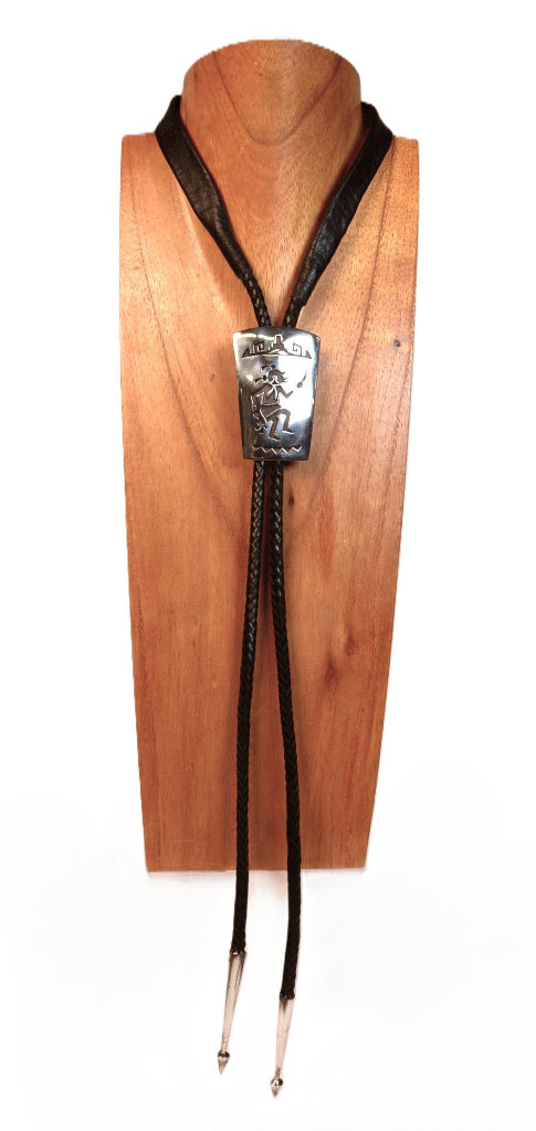 Hopi Pueblo Bolo Tie By Harrington Poleviyuma