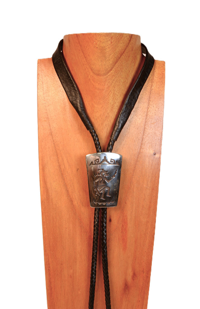 Hopi Pueblo Bolo Tie By Harrington Poleviyuma