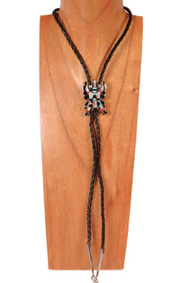 Navajo Indian Dancer Inlay Bolo Tie