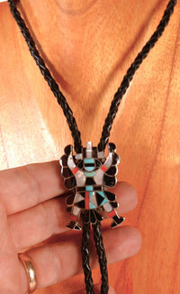 Navajo Indian Dancer Inlay Bolo Tie