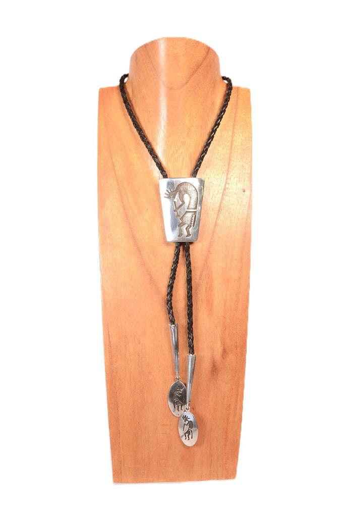 Hopi Pueblo Kokopelli Bolo Tie By Victor Coochwsytewa