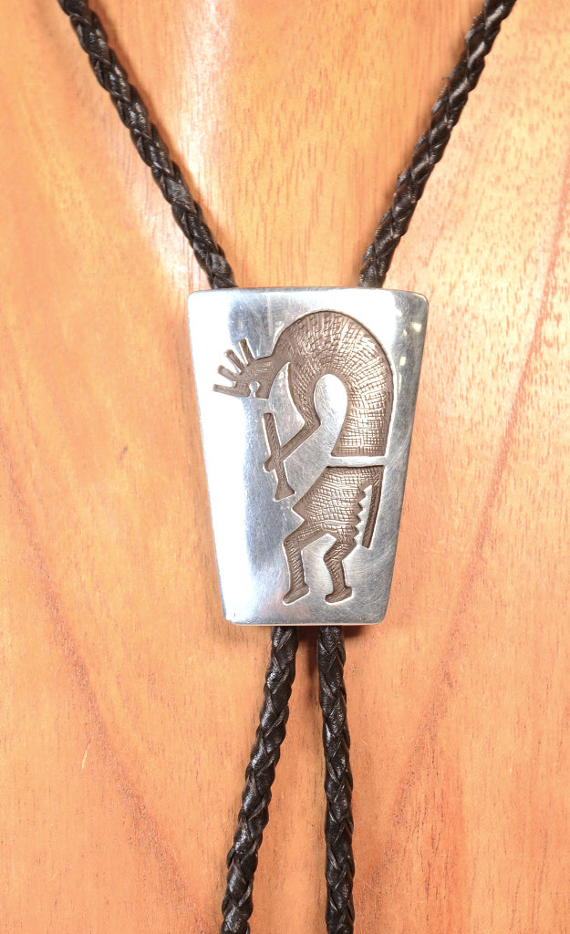 Hopi Pueblo Kokopelli Bolo Tie By Victor Coochwsytewa