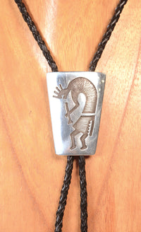Hopi Pueblo Kokopelli Bolo Tie By Victor Coochwsytewa