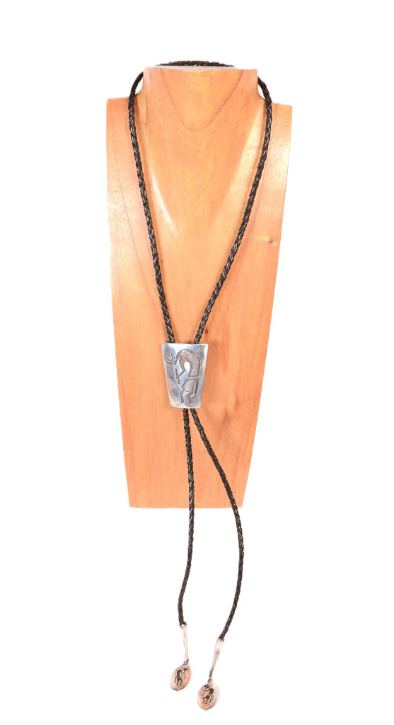 Hopi Pueblo Kokopelli Bolo Tie By Victor Coochwsytewa