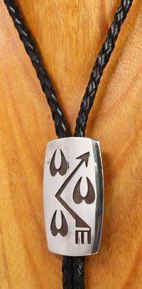 Hopi Sterling Silver Bolo Tie By Anderson Koinva