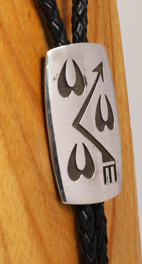 Hopi Sterling Silver Bolo Tie By Anderson Koinva