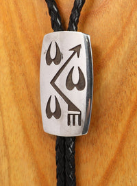Hopi Sterling Silver Bolo Tie By Anderson Koinva