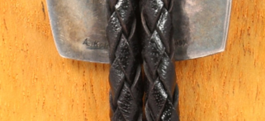 Hopi Sterling Silver Bolo Tie By Anderson Koinva