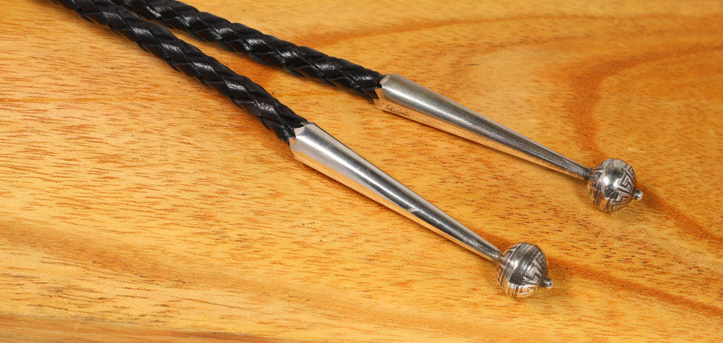Hopi Sterling Silver Bolo Tie By Anderson Koinva