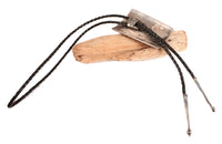 Navajo Sterling Silver Bolo Square Pendant By Russ Rockridge