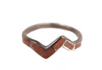 Zuni Pueblo Coral Inlay Ring