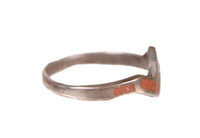 Zuni Pueblo Coral Inlay Ring