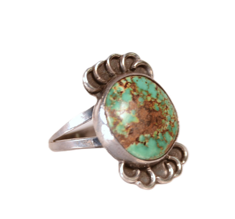 Navajo Green Turquoise Ring