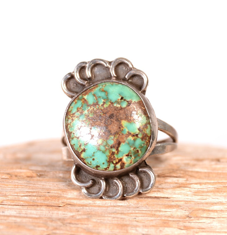 Navajo Green Turquoise Ring