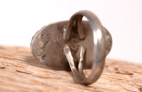 Navajo Sterling Silver Bronzed P Ring
